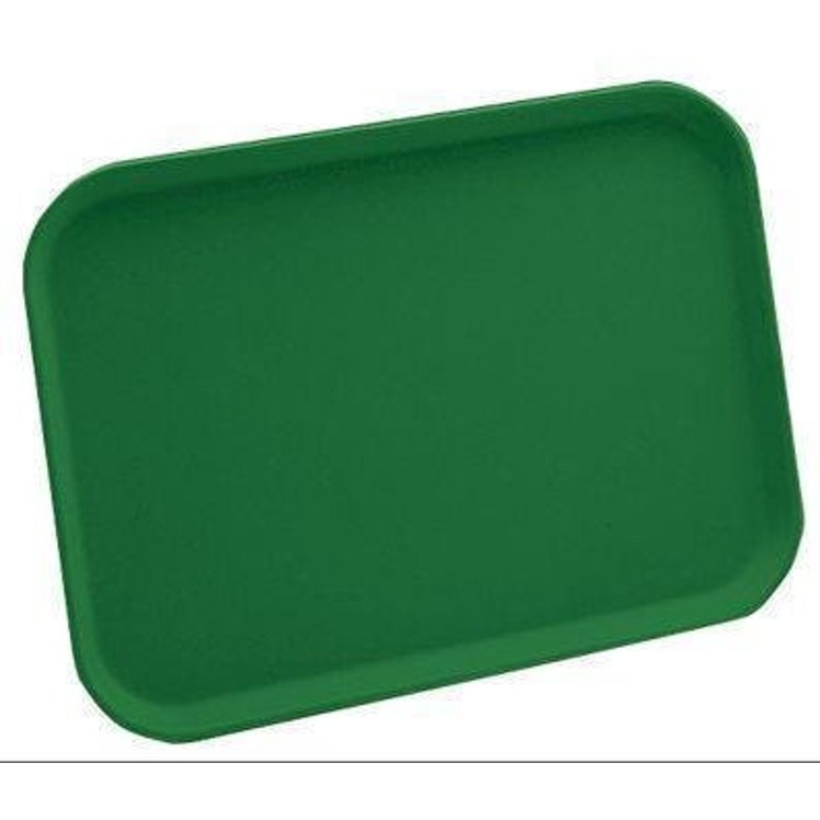 CARLISLE FOODSERVICE PRODUCTS POLYPROPYLENE FOREST GREEN NON-SKID RETAIL PACK CAFE TRAY 14X18 INCH