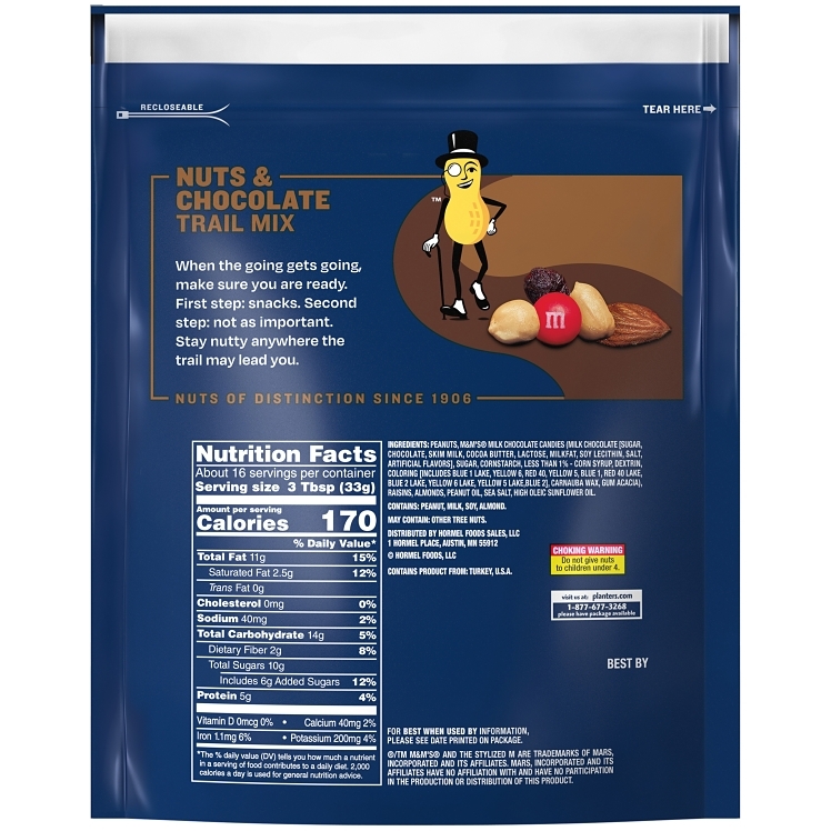 PLANTERS TRAIL NUT & CHOCOLATE SNACK MIX