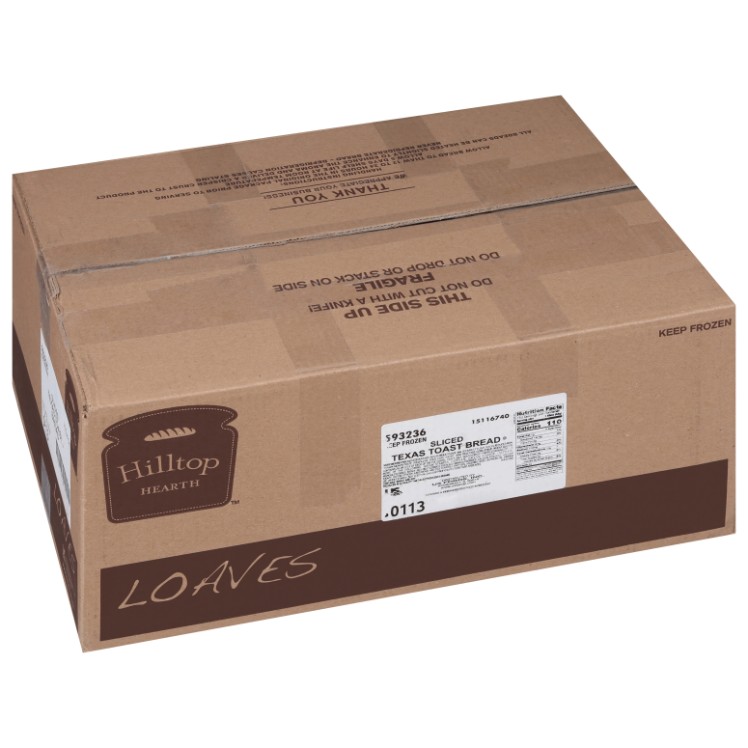 HILLTOP HEARTH TEXAS TOAST WHITE BREAD LOAF