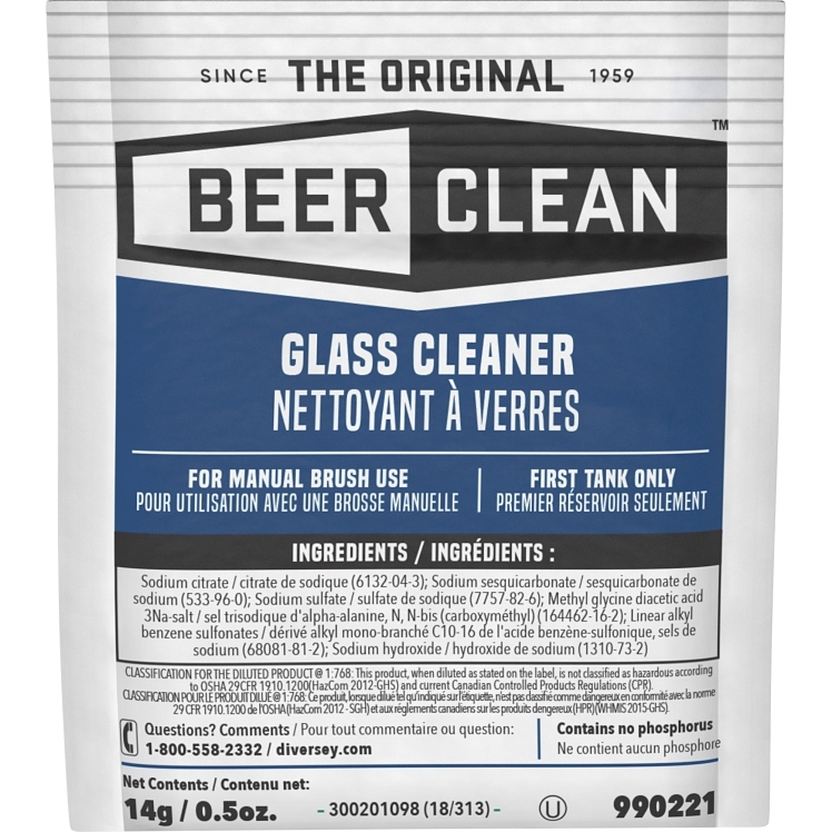 DIVERSEY BEER GLASS MANUAL DETERGENT
