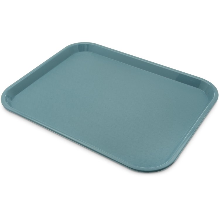 Carlisle Foodservice Products Cafe Tray 14x18 Polypropylene Slate Blue Non-Skid Retail Pack