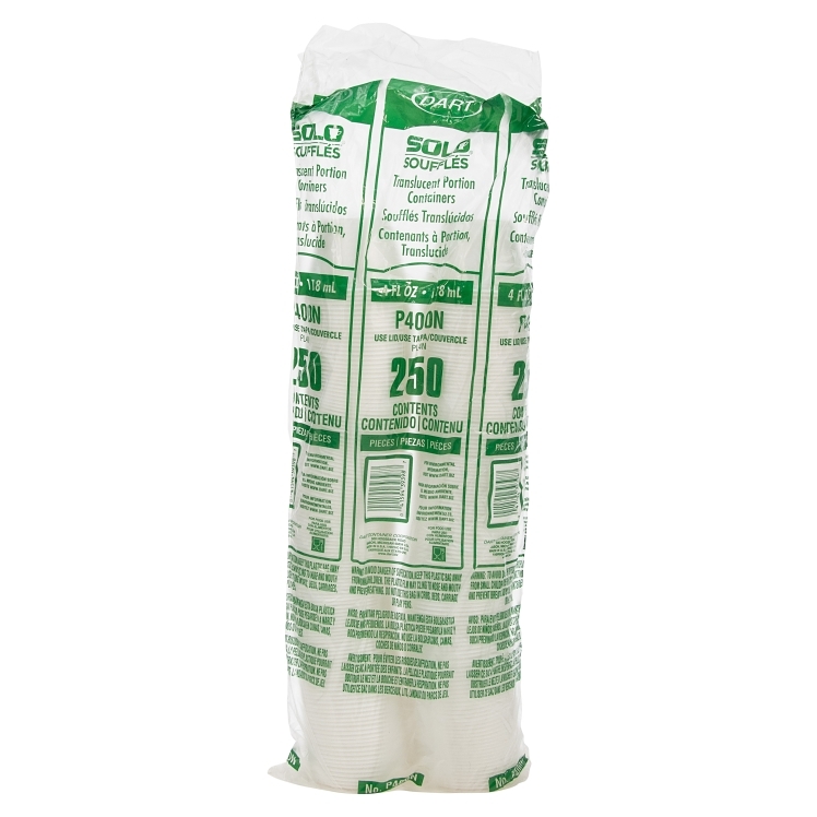DART 4 OZ TRANSLUCENT PORTION CUPS