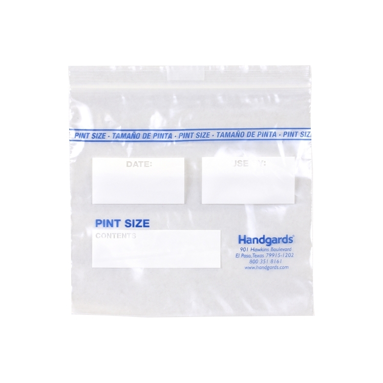 ZIPGARDS PINT SIZE LOW DENSITY RESEALABLE BAGS