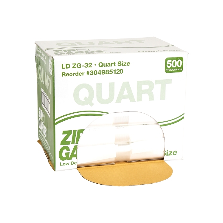 ZIPGARDS 1 QUART LOW DENSITY RESEALABLE BAGS