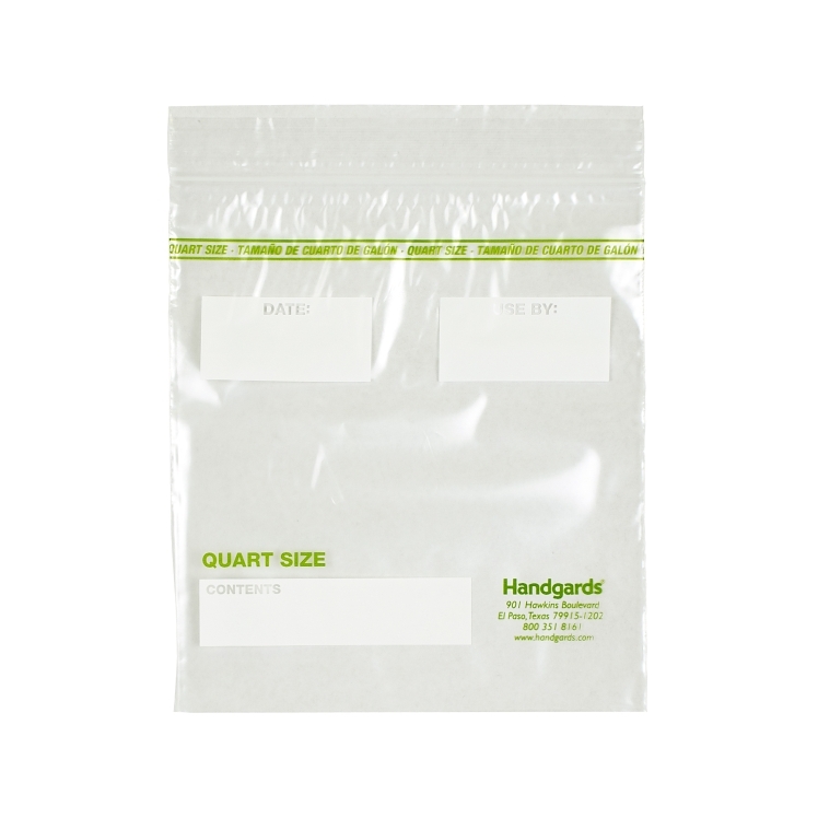 ZIPGARDS 1 QUART LOW DENSITY RESEALABLE BAGS