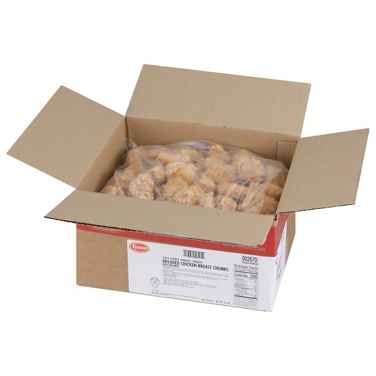 TYSON BREADED CHICKEN BREAST MEAT CHUNKS