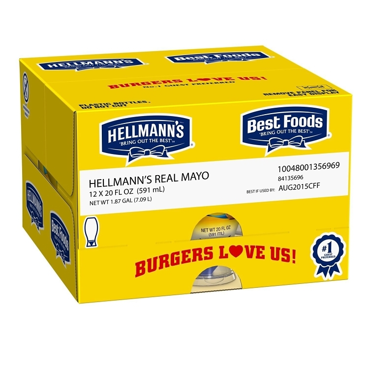 HELLMANNS REAL MAYONNAISE REAL SQUEEZE BOTTLE