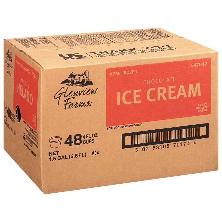GLENVIEW FARMS ICE CREAM CUP CHOCOLATE PLASTIC