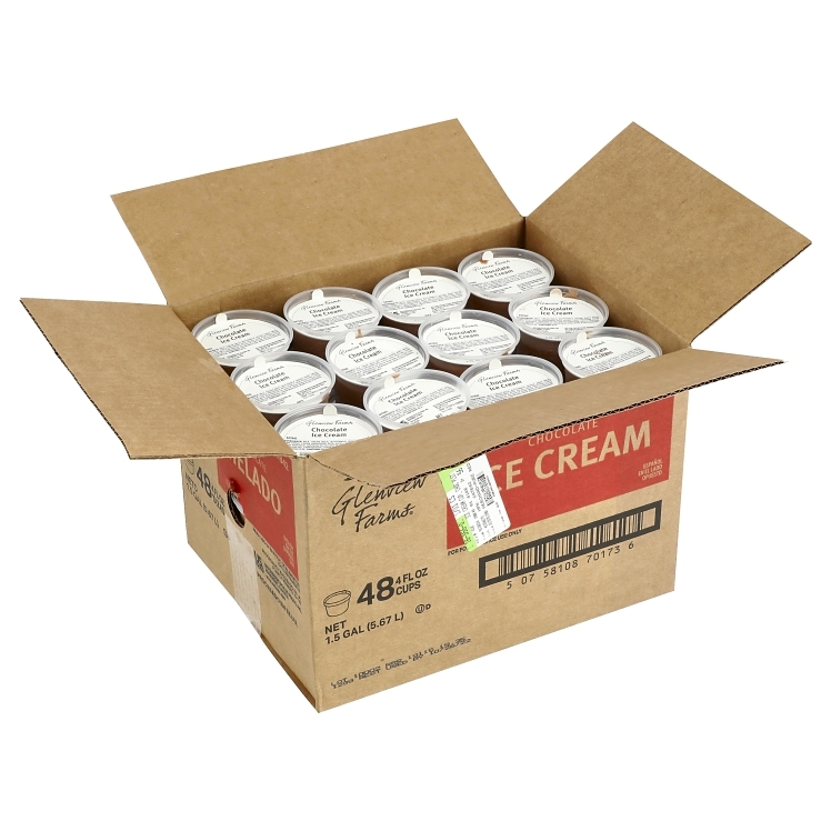 GLENVIEW FARMS ICE CREAM CUP CHOCOLATE PLASTIC