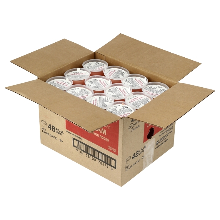 GLENVIEW FARMS STRAWBERRY ICE CREAM PLASTIC SINGLE SERVE CUPS