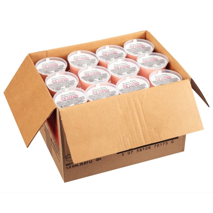 GLENVIEW FARMS STRAWBERRY ICE CREAM PLASTIC SINGLE SERVE CUPS
