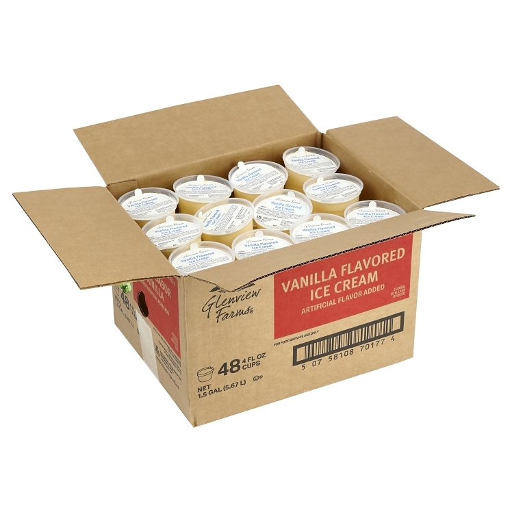 GLENVIEW FARMS ICE CREAM CUP VANILLA PLASTIC