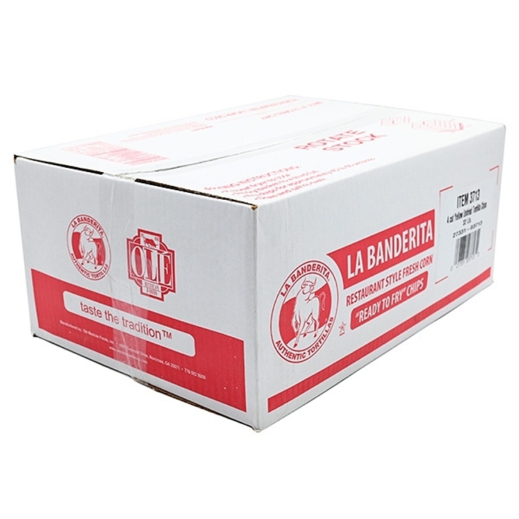LA BANDERITA TORTILLA CHIP RAW 4 CUT YELLOW