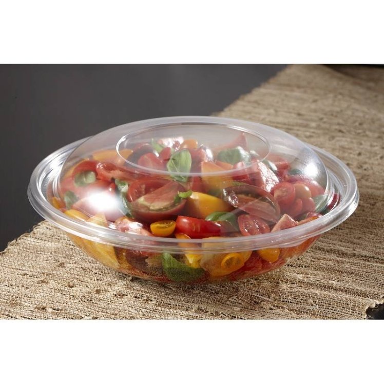 SABERT CLEAR HIGH DOME LID FOR 40/64/80 OZ ROUND BOWL