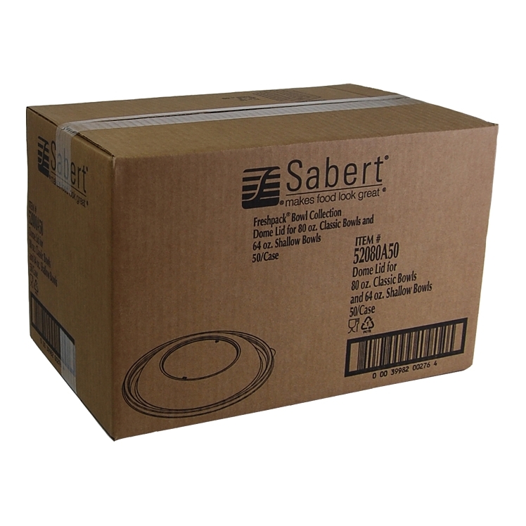 SABERT CLEAR HIGH DOME LID FOR 40/64/80 OZ ROUND BOWL