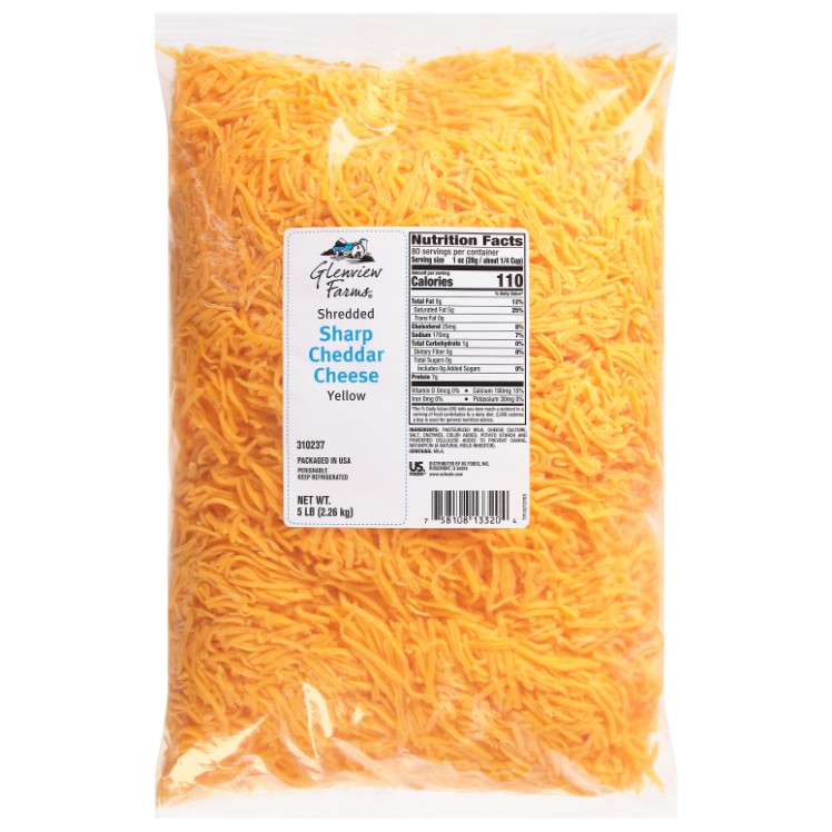 GLENVIEW FARMS CHEESE CHEDDAR SHARP SHREDDED