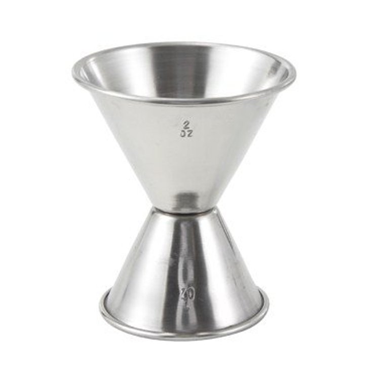 WINCO 1X2OZ BAR JIGGER STAINLESS STEEL