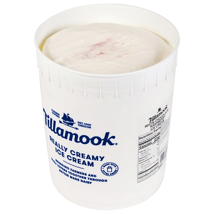 TILLAMOOK ICE CREAM WHITE CHOCOLATE RASPBERRY