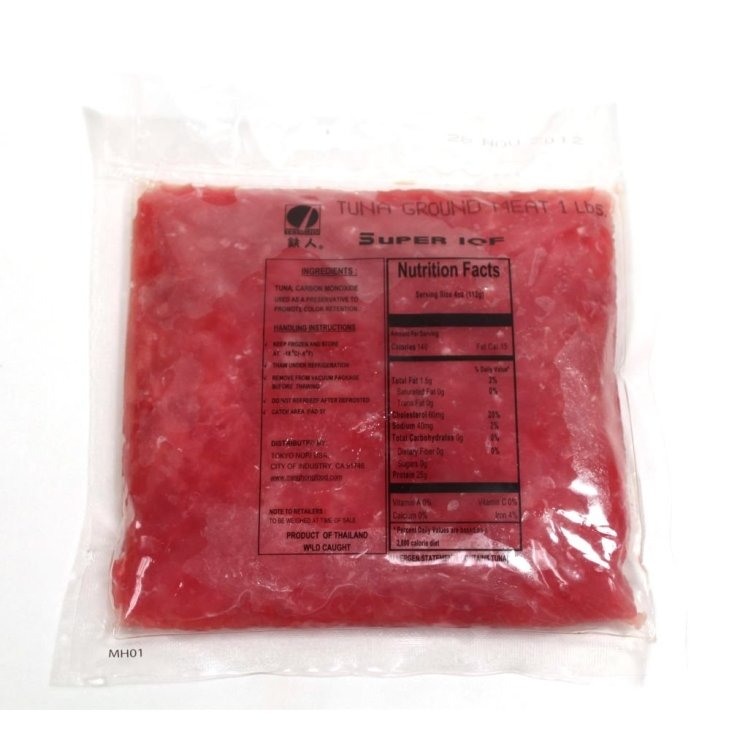 TETSUJIN GROUND YELLOWFIN TUNA FILLET RAW FROZEN