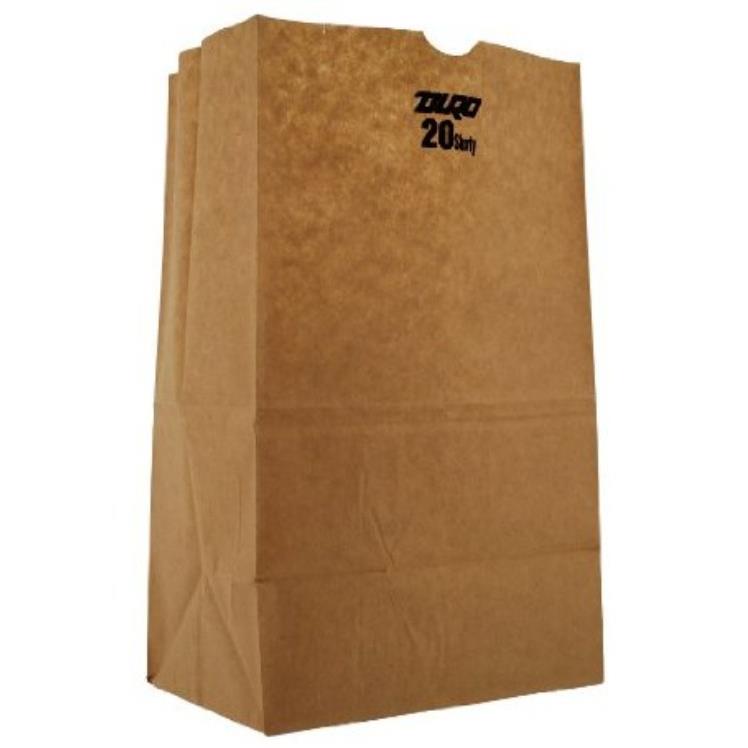 DURO BAG 20 LB BROWN PAPER KRAFT GROCERY BAG