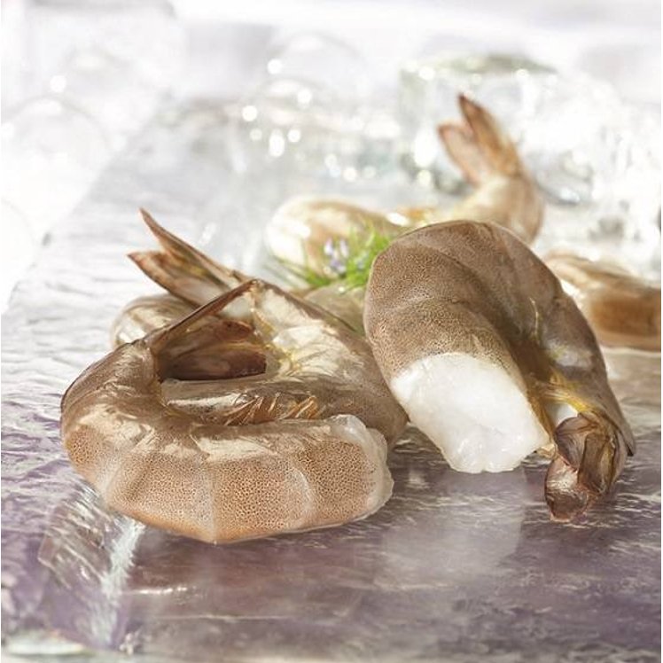 AQUA STAR SHELL/TAIL ON WHITE SHRIMP HEADLESS 26-30