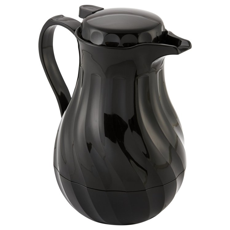 SERVICE IDEAS PLASTIC BLACK BEVERAGE SERVER 64 OUNCE