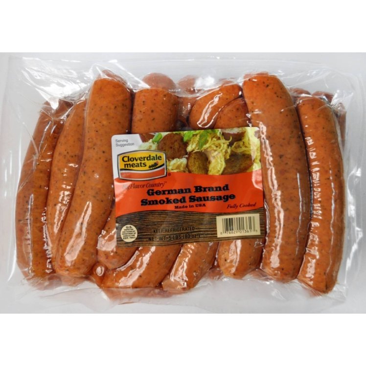 CLOVERDALE MEATS SMOKED GERMAN SAUSAGE