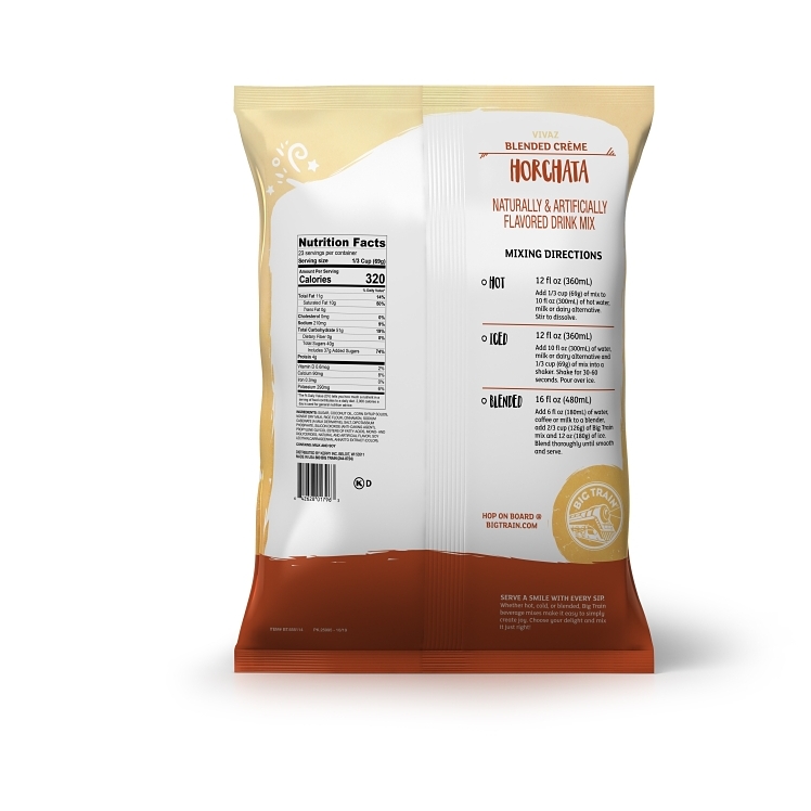 BIG TRAIN SMOOTHIE MIX VIVAZ BLENDED CREME HORCHATA