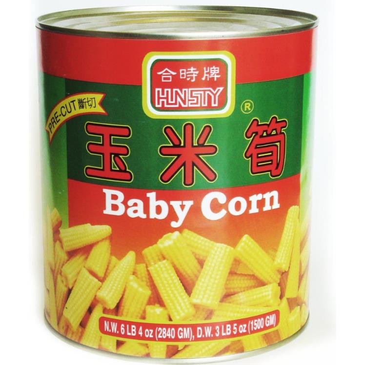 HUNSTY CORN, BABY CUT EXTRA STANDARD CANNED