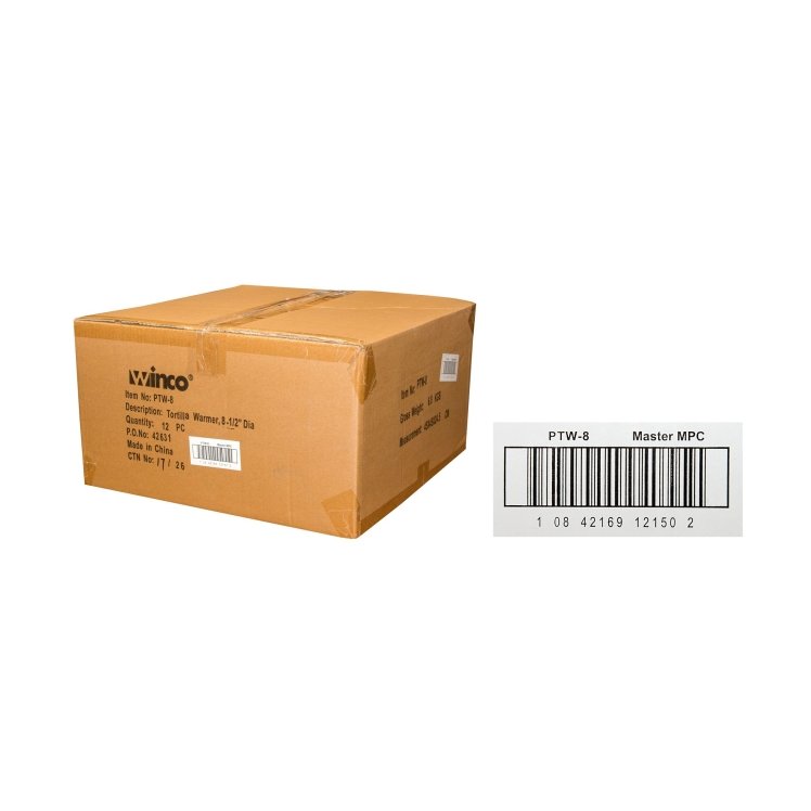 WINCO WARMER TORTILLA 8.5 X 2.63 PLASTIC ROUND