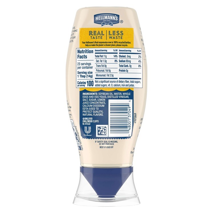 HELLMANNS REAL MAYONNAISE SQUEEZE BOTTLE SHELF