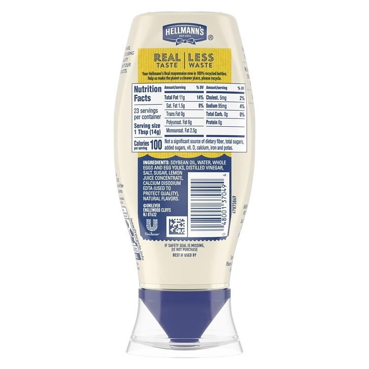 HELLMANNS REAL MAYONNAISE SQUEEZE BOTTLE SHELF