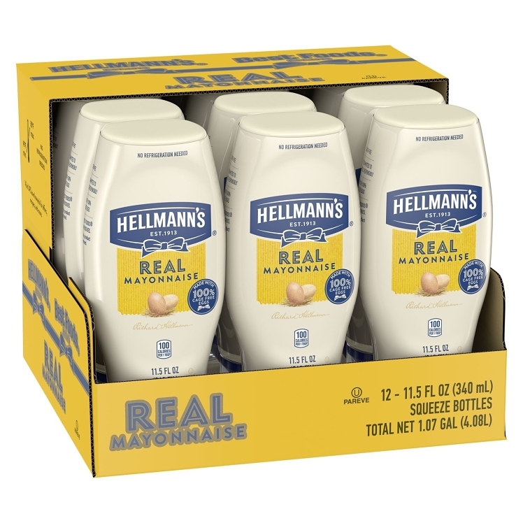HELLMANNS REAL MAYONNAISE SQUEEZE BOTTLE SHELF