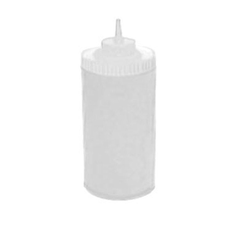 Winco Squeeze Bottle Dispenser 32 oz Plastic Clear Wide Mouth
