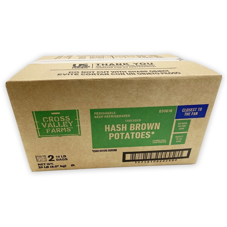 CROSS VALLEY FARMS REFRIGERATED COOKED SHREDDED HASH BROWN POTATOES