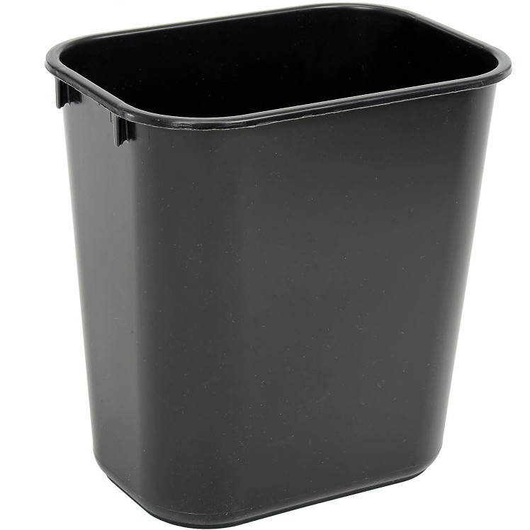 RUBBERMAID COMMERCIAL PRODUCTS IMPACT WASTEBASKET RECTANGULAR SMALL BLACK 13 QUART