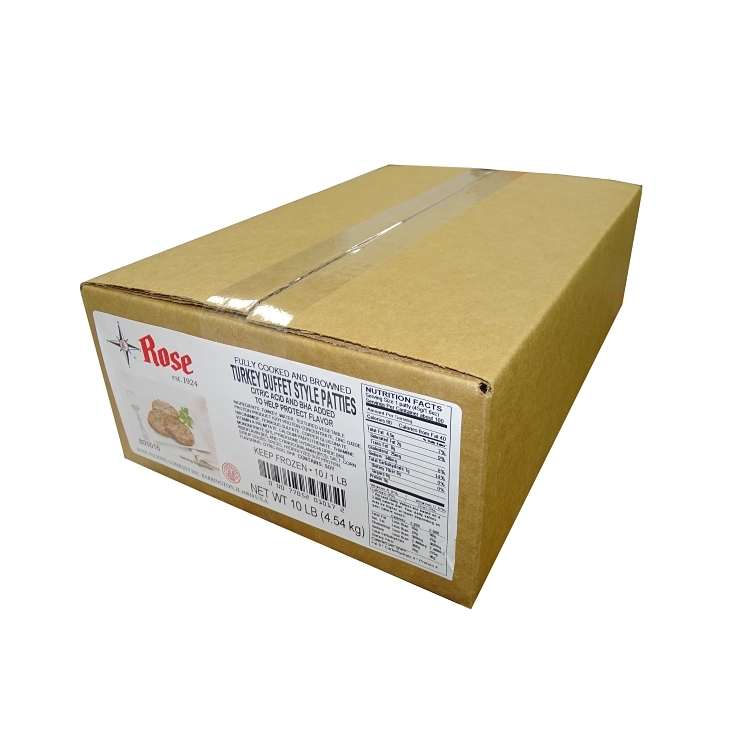 ROSE FULLY COOKED TURKEY SAUSAGE PATTY 1.6 OZ 801016