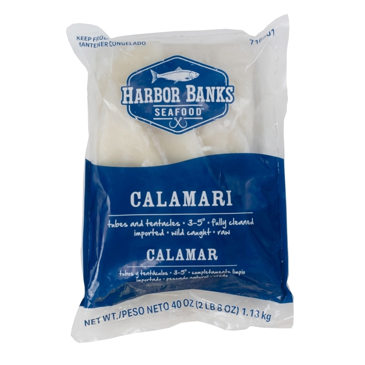 HARBOR BANKS CALAMARI TUBES AND TENTACLES 3-5 INCHES