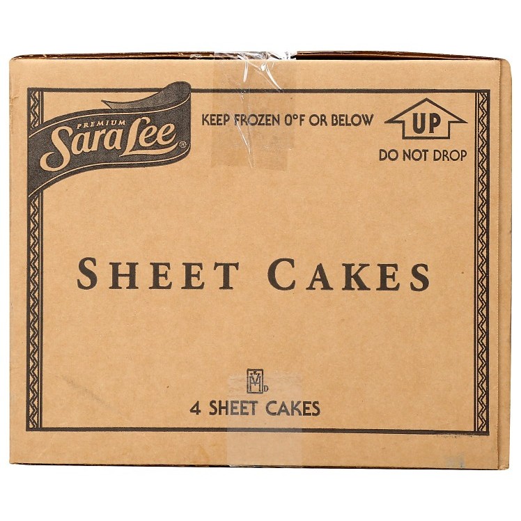 SARA LEE GOLDEN WHITE CAKE 1/2 SHEET ICED UNSLICED