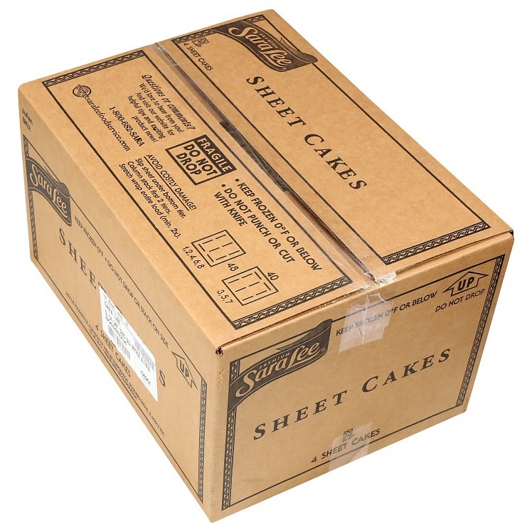 SARA LEE GOLDEN WHITE CAKE 1/2 SHEET ICED UNSLICED