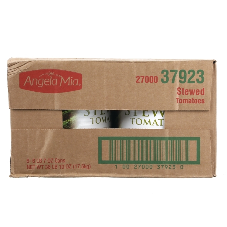 ANGELA MIA TOMATO, SLICED STEWED PEELED CANNED