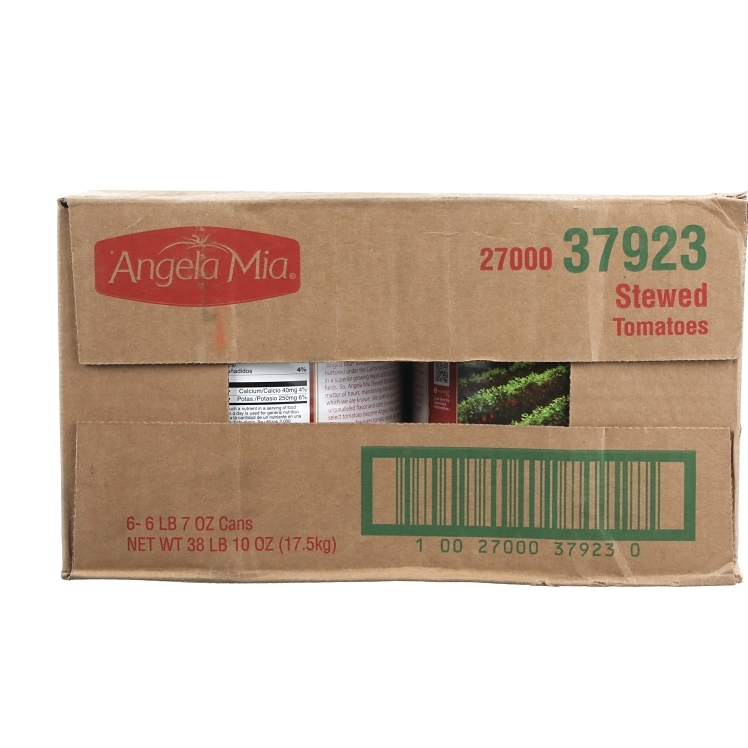 ANGELA MIA TOMATO, SLICED STEWED PEELED CANNED