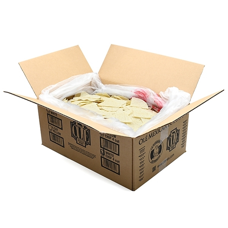 LA BANDERITA RAW WHITE TORTILLA CHIPS 4 CUT