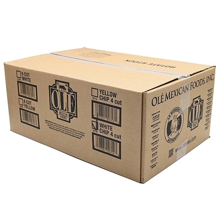 LA BANDERITA RAW WHITE TORTILLA CHIPS 4 CUT