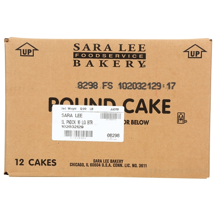 SARA LEE BAKERY CAKE LOAF POUND PLAIN