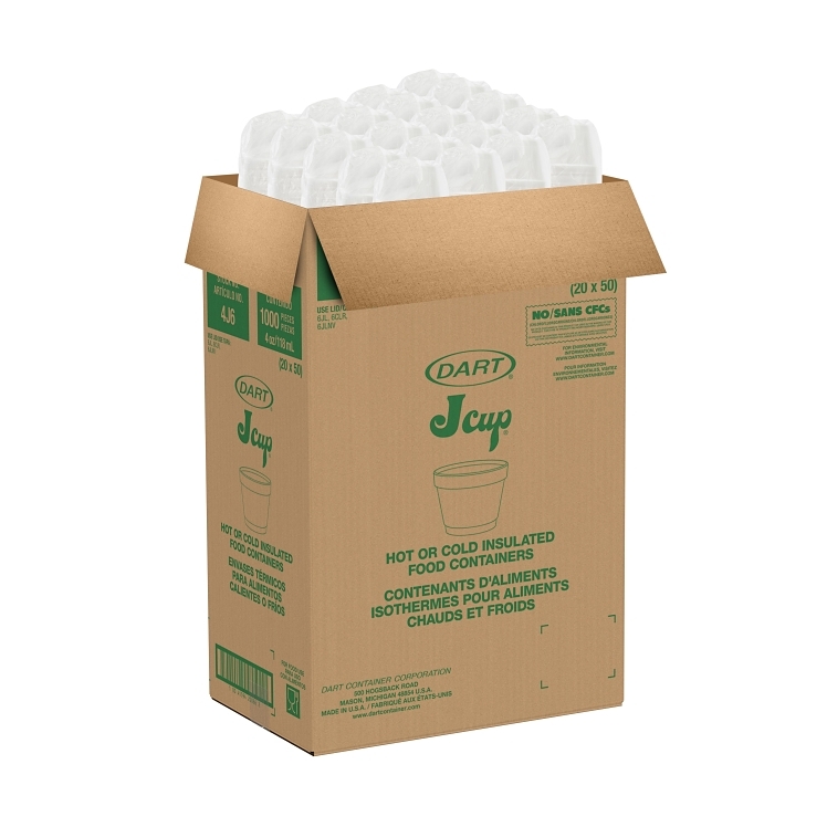 DART DART SQUAT FOAM FOOD CONTAINER 4 OZ