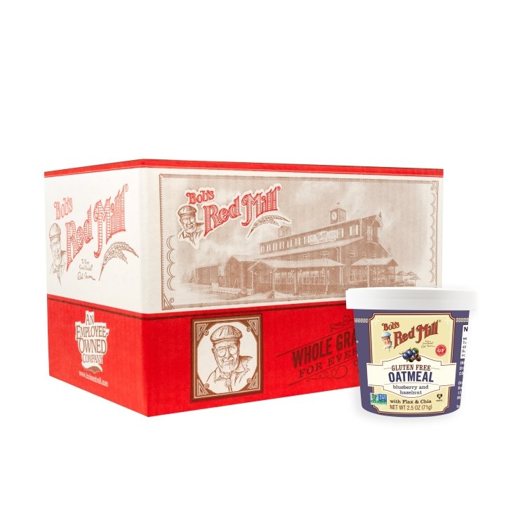 BOB'S RED MILL GLUTEN FREE OATMEAL CUP BLUE/HAZELNUT