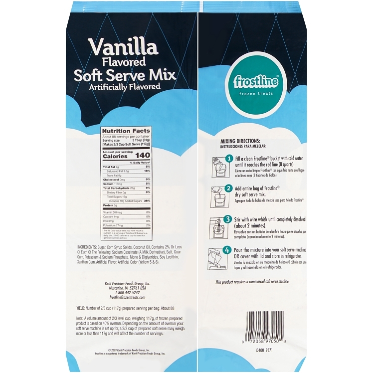 FROSTLINE POWDERED SOFT SERVE MIX VANILLA