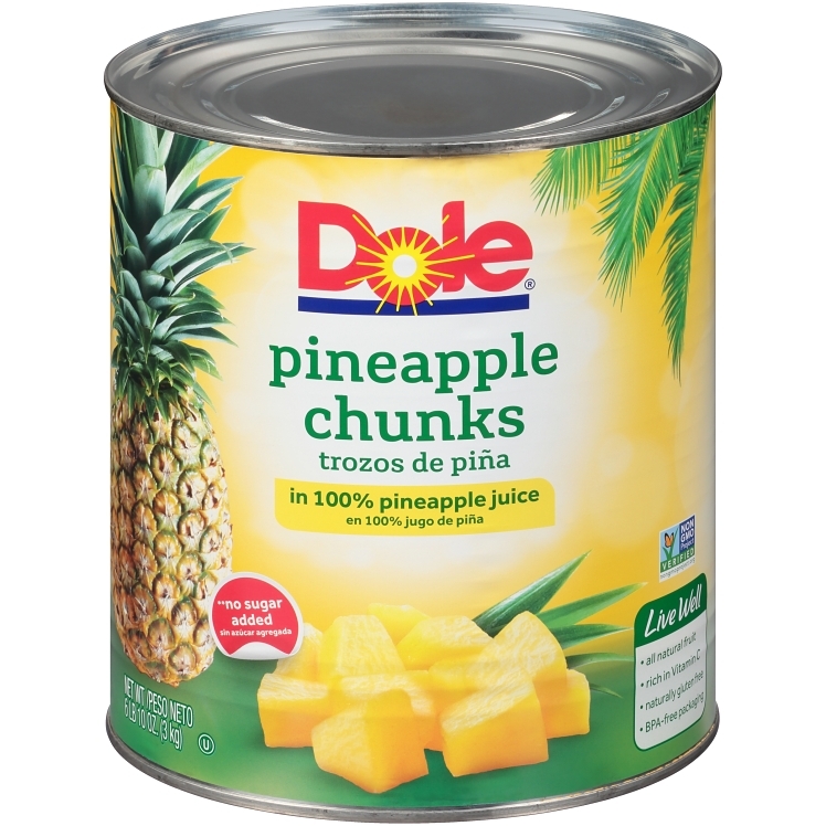 DOLE PINEAPPLE CHUNKS IN JUICE