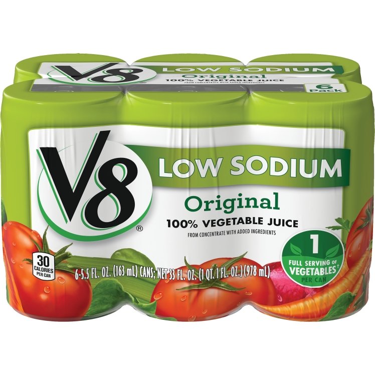 CAMPBELL'S V-8 VEGETABLE JUICE LOW SODIUM